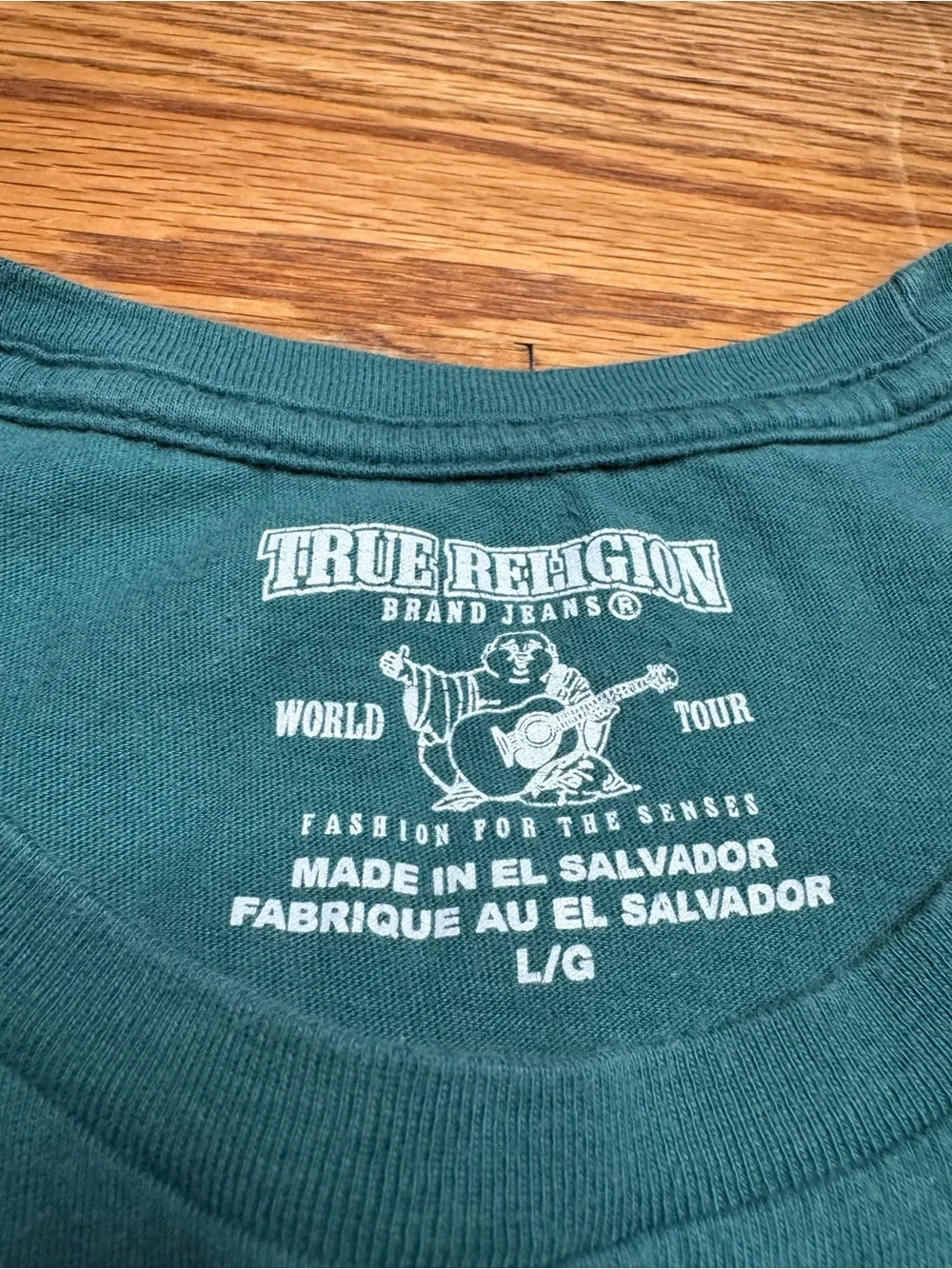 Vintage True Religion Y2K T Shirt Buddha Green Men’s Large Vtg 2000s